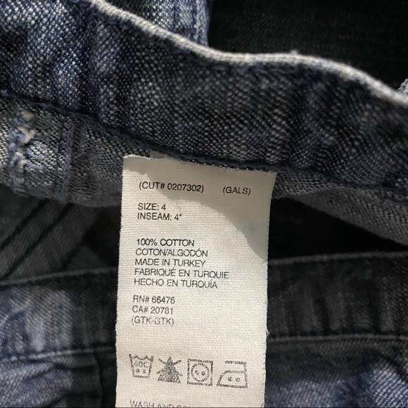 Tommy Hilfiger Blue Denim Jean 4” Inseam Cotton Shorts - Picture 3 of 4